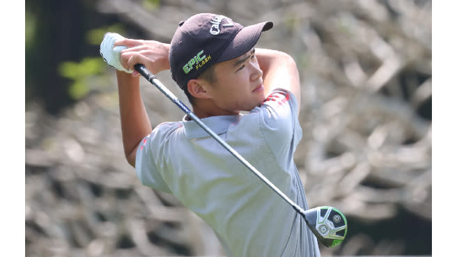 2021肇喜登峰巡迴賽TPGA 公開賽第一回合業餘選手林宸駒69桿(-3)暫並列第三 (鍾豐榮攝)