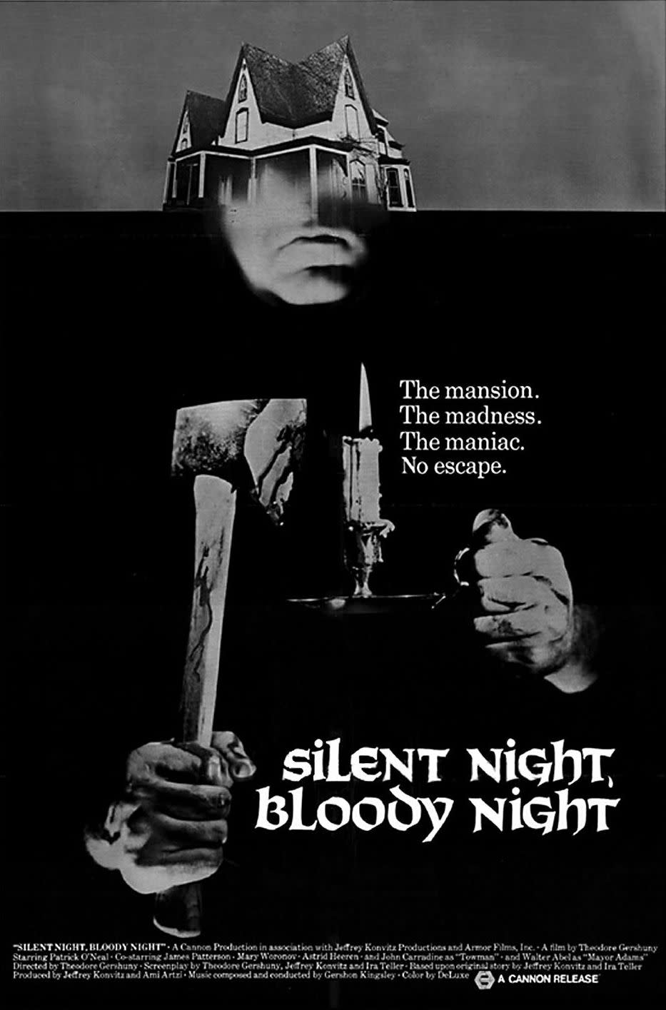<p>When a man inherits a mansion that was once an asylum, he sets out to sell the property. But when he visits the home, a sadistic axe-murderer thwarts his plans.</p><p><a class="link " href="https://www.amazon.com/Silent-Night-Bloody-Patrick/dp/B002W9CAG4?tag=syn-yahoo-20&ascsubtag=%5Bartid%7C10065.g.40884264%5Bsrc%7Cyahoo-us" rel="nofollow noopener" target="_blank" data-ylk="slk:Watch Now on Amazon Prime">Watch Now on Amazon Prime</a></p>