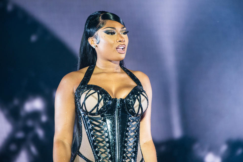 Megan Thee Stallion performs on the main stage during day 1 of Reading Festival 2022 on August 26, 2022 in Reading, England. Photo: Getty Images.