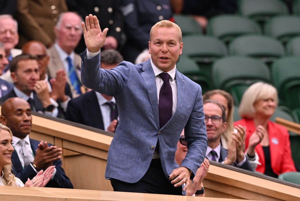 Sir Chris Hoy makes appearance in Wimbledon Royal Box after cancer