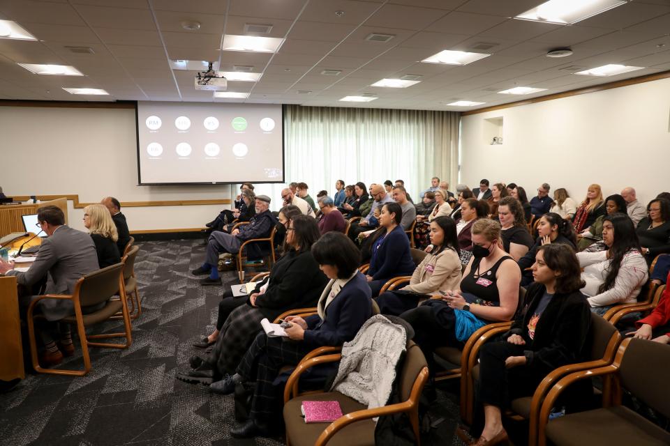 The Joint Interim Committee on Addiction and Community Safety Response meets to discuss Oregon’s drug addiction crisis on Dec. 4 at the Oregon State Capitol in Salem.