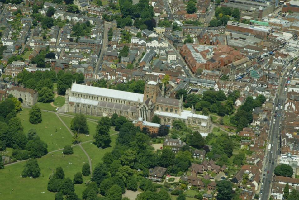 Watford Observer: Flying above the Cathedral.