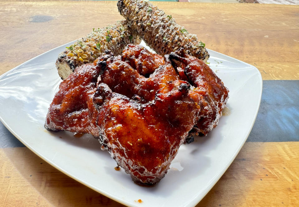 This image shows a recipe for chicken wings made by Michelle and Brandon O'Guin in Lakeland, Tenn., on May 10, 2024. The couple have a catering company and regularly compete in multiple contests, as well as serve as certified judges. (Michelle O’Guin via AP)