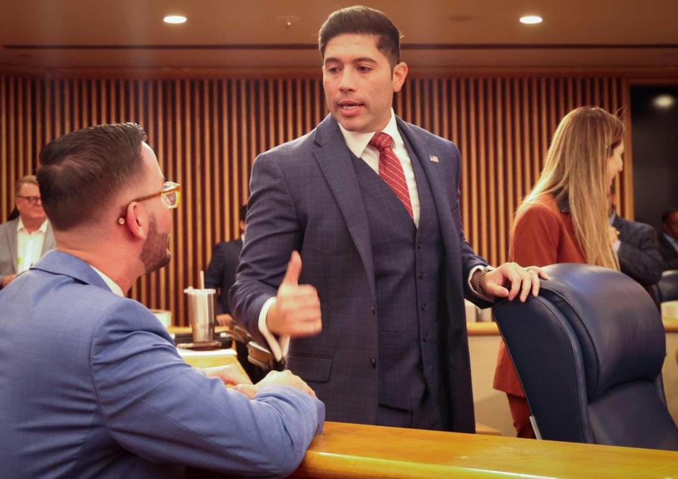 District 11 Commissioner Roberto Gonzalez during a 2022 meeting of the Miami-Dade County Commission after his appointment to the seat by Gov. Ron DeSantis. Gonzalez is running for his first full term in 2024.