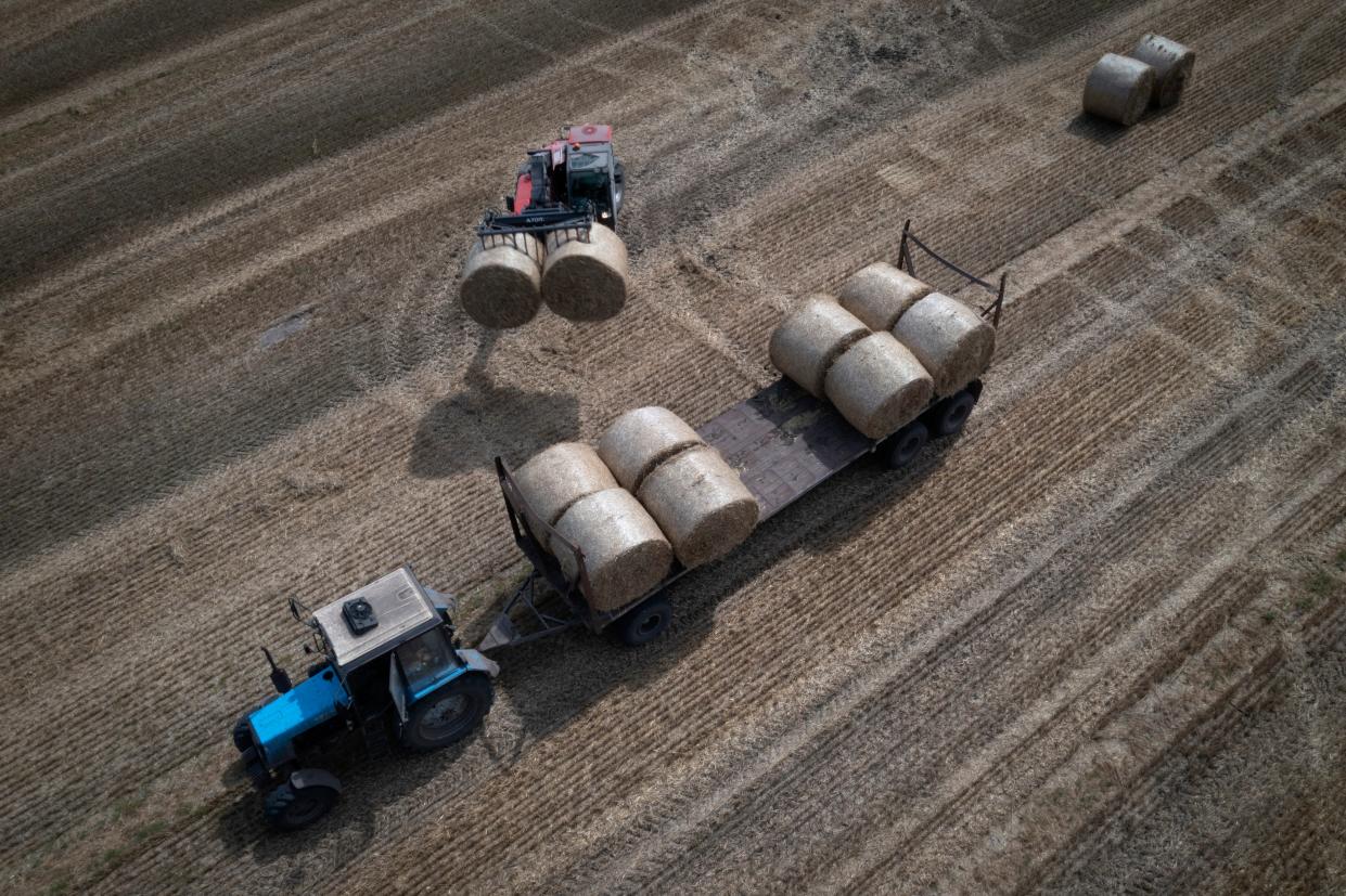 Turkish President Tayyip Erdogan said the Ukraine grain export corridor was the most important issue in his talks (Copyright 2023 The Associated Press. All rights reserved)