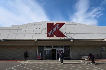 Customers are seen outside of a Kmart department store in Killeen, Texas, U.S., January 5, 2017. REUTERS/Mohammad Khursheed