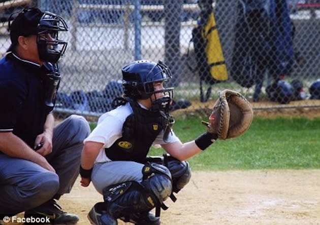 13-year-old catcher Matthew Migliaccio, who is being sued for a bullpen overthrow &#x002014; Facebook
