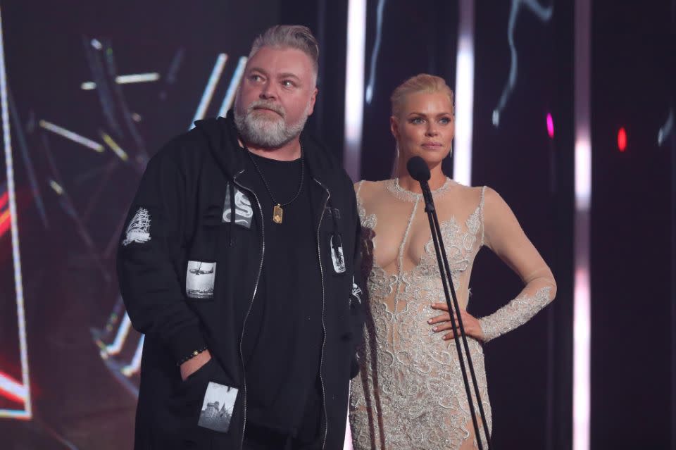 Sophie and Kyle, seen here at the 2016 ARIAs, have been friends for years. Source: Getty