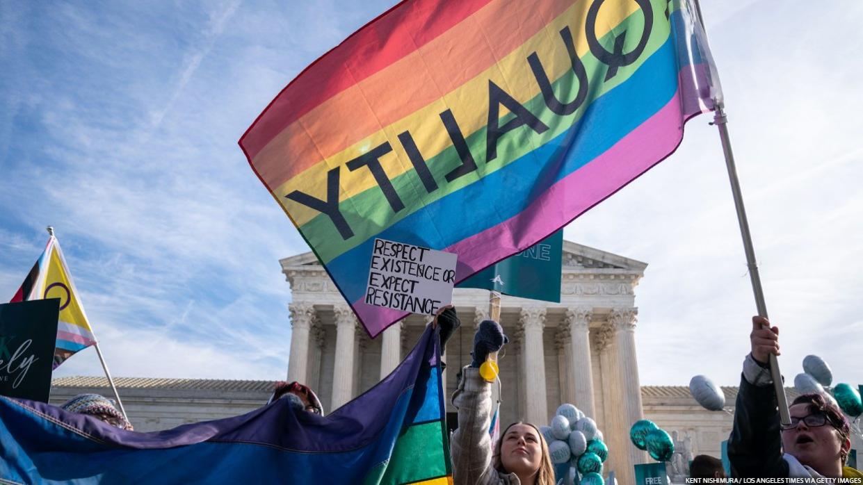 Demonstrators at Supreme Court