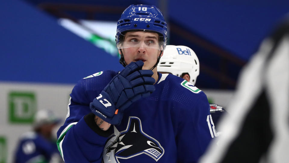 Former NHLer Jake Virtanen has reportedly already worn out his welcome in with his Swiss league squad. (Getty)