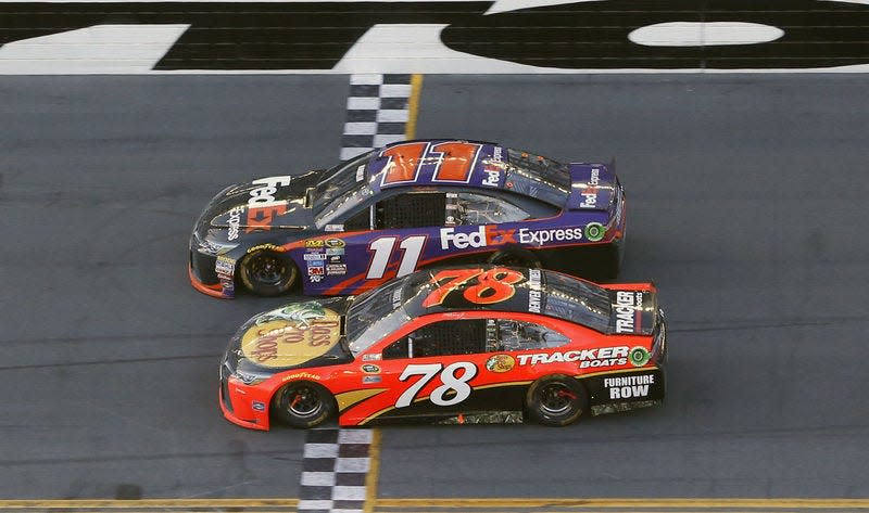 Denny Hamlin nipped Martin Truex Jr. by 0.01 seconds for the first of his three Daytona 500 wins in 2016. It remains the closest margin of victory in the event's history.