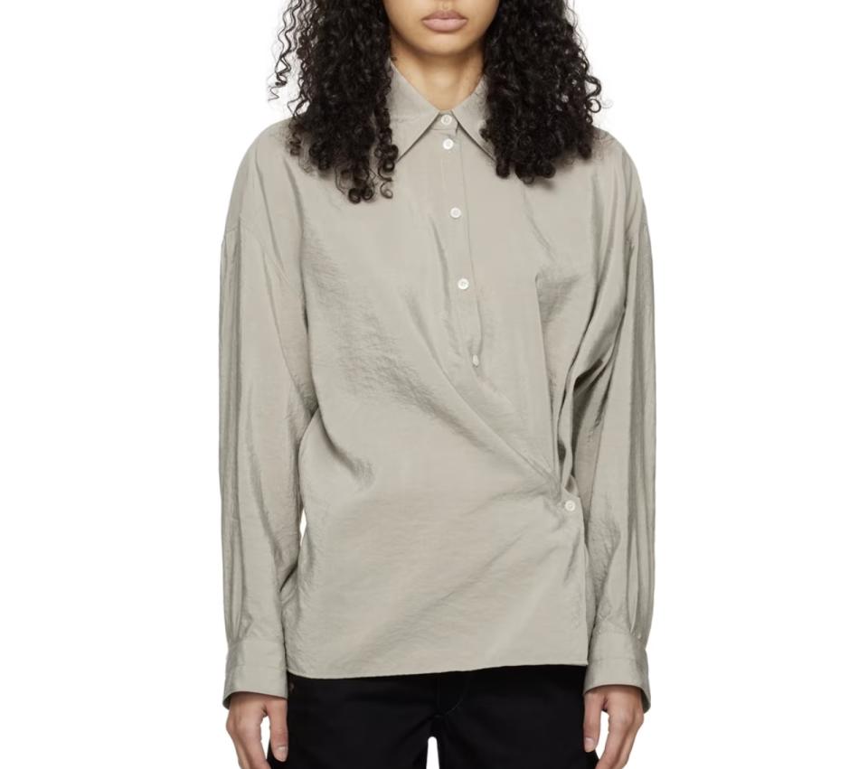 LEMAIRE Gray Twisted Shirt