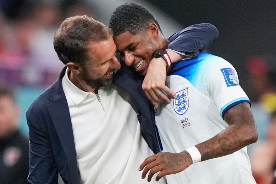Rashford has fought his way back into Gareth Southgate’s plans over the last few months (AP)