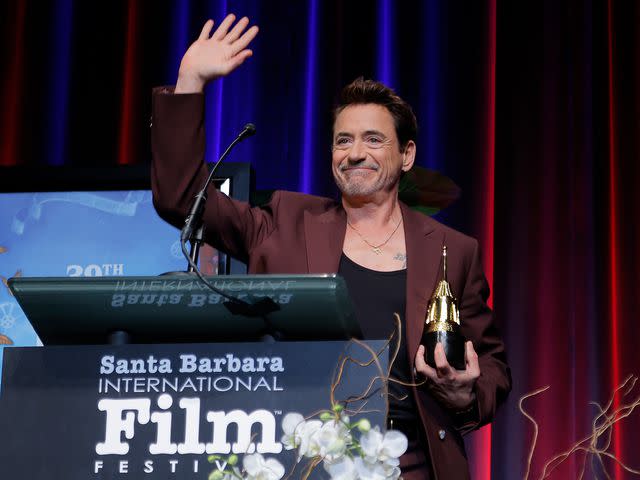 <p>Tibrina Hobson/Getty </p> Robert Downey Jr. on Feb. 9, 2024