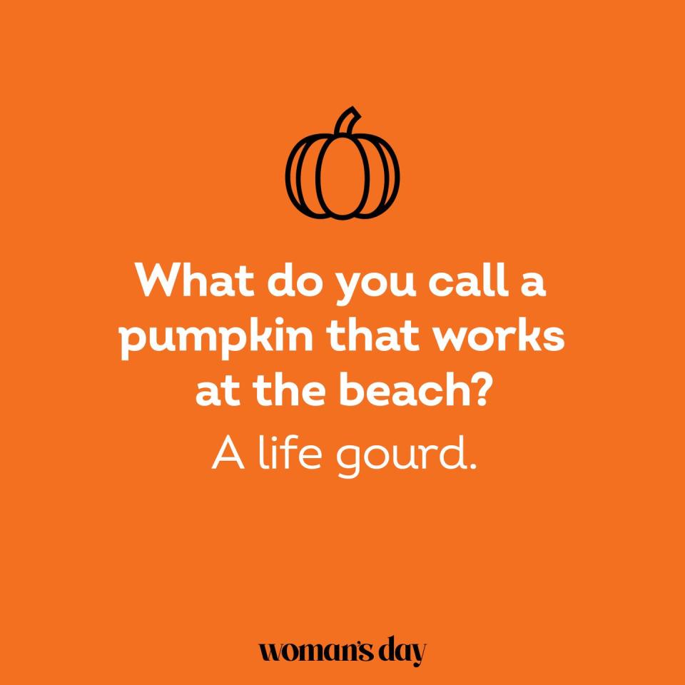 what do you call a pumpkin that works on the beach, a life gourd, joke