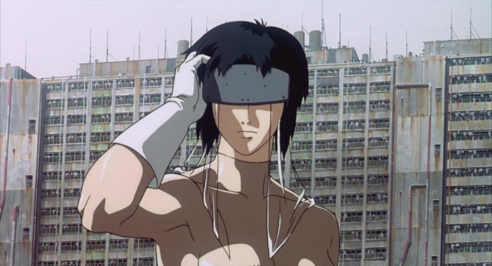 An image from “Ghost in the Shell,” a 1995 Japanese film in which a cyborg policewoman and her partner hunt a mysterious and dangerous hacker. Secret Base Cinema will screen the movie at the Garfield Theatre on July 21.