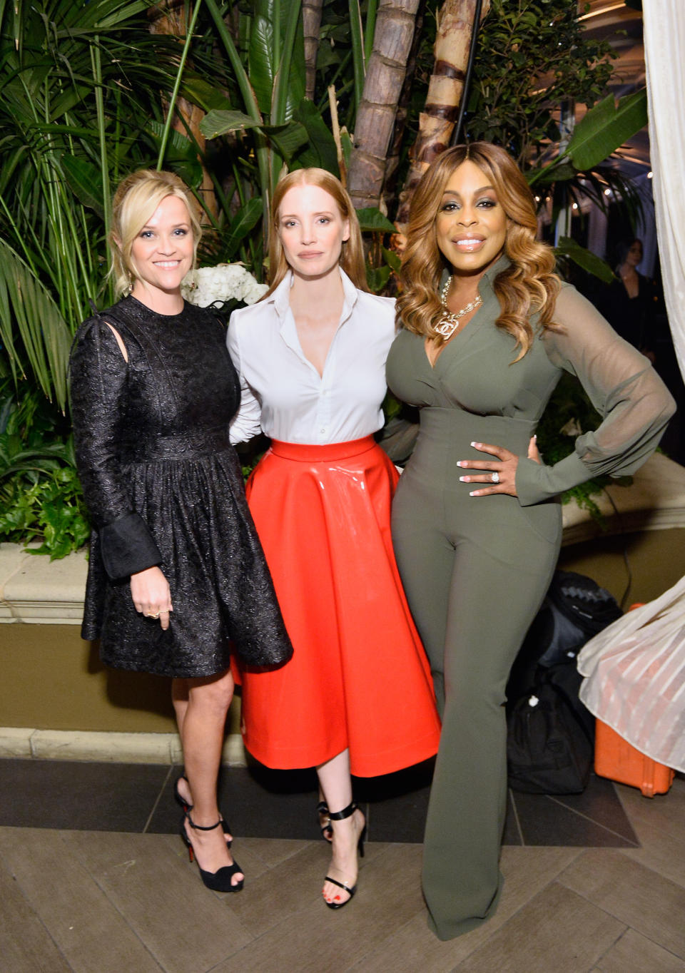 Reese Witherspoon, Jessica Chastain, and NIecy Nash at <em>Elle</em>‘s Women in Hollywood celebration in L.A. on Oct. 16, 2017. (Photo: Getty Images)