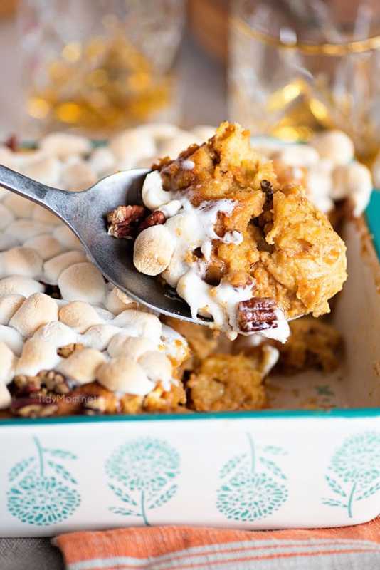 <p>If a sweet potato casserole and a bread pudding had a delicious baby, it would be this dessert casserole with a gooey marshmallow topping. </p><p><strong>Get the recipe: </strong><a href="https://tidymom.net/sweet-potato-bread-pudding/" rel="nofollow noopener" target="_blank" data-ylk="slk:Sweet Potato Bread Pudding with Marshamallow Topping;elm:context_link;itc:0;sec:content-canvas" class="link rapid-noclick-resp"><strong>Sweet Potato Bread Pudding with Marshamallow Topping</strong></a></p>