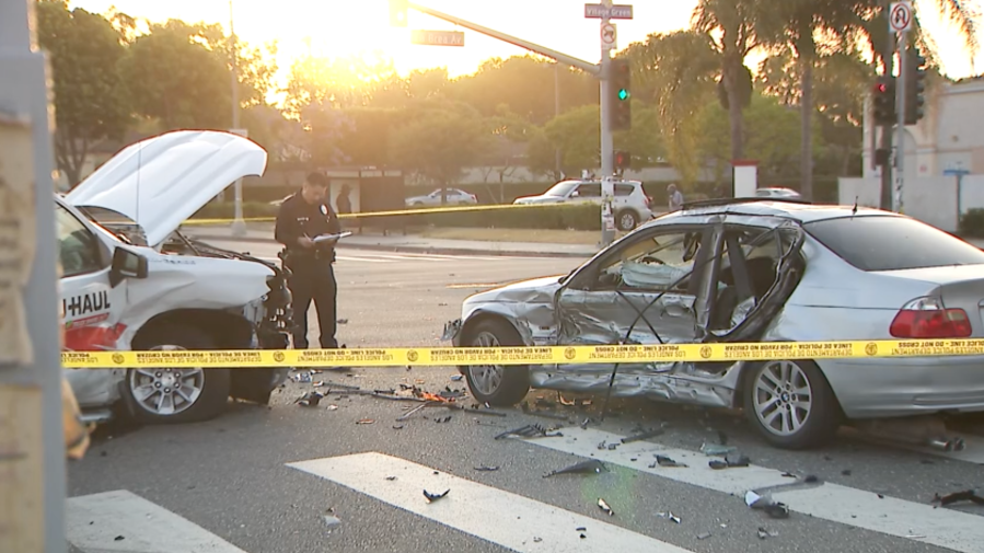 Teen girls in stolen vehicle cause 3-car crash in SoCal