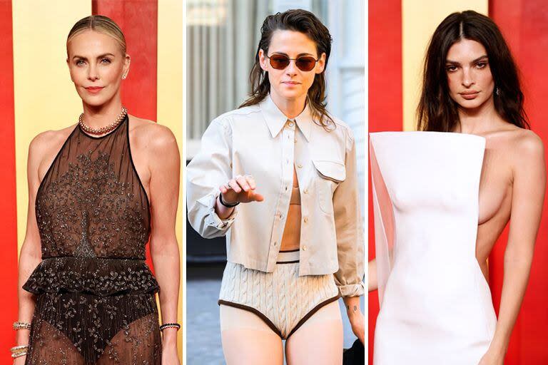 De Charlize Theron, pasando por Kristen Stewart a Emily Ratajkowski. En las alfombras rojas y en la calle, esta semana se vieron looks muy osados