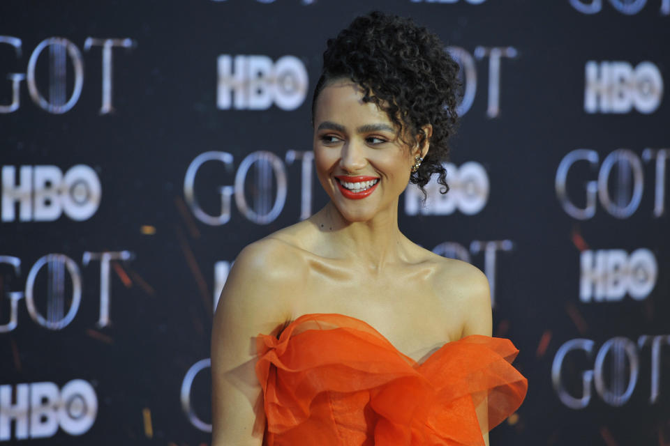 Nathalie Emmanuel attends HBO’s “Game of Thrones” eight and final season premiere at Radio City Music Hall in New York, NY, April 3, 2019. (Photo by Anthony Behar/Sipa USA)