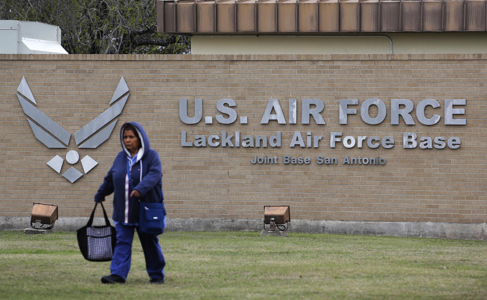 A person quarantined at this Air Force base in San Antonio, Texas, after evacuated from China has tested positive for the coronavirus, health officials said. (Photo: ASSOCIATED PRESS)