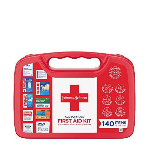 5) Band-Aid Johnson & Johnson All-Purpose Portable Compact First Aid Kit