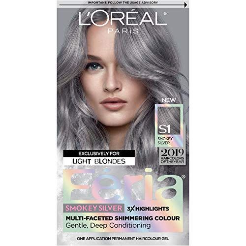 3) Feria Multi-Faceted Shimmering Permanent Hair Color in Smokey Silver