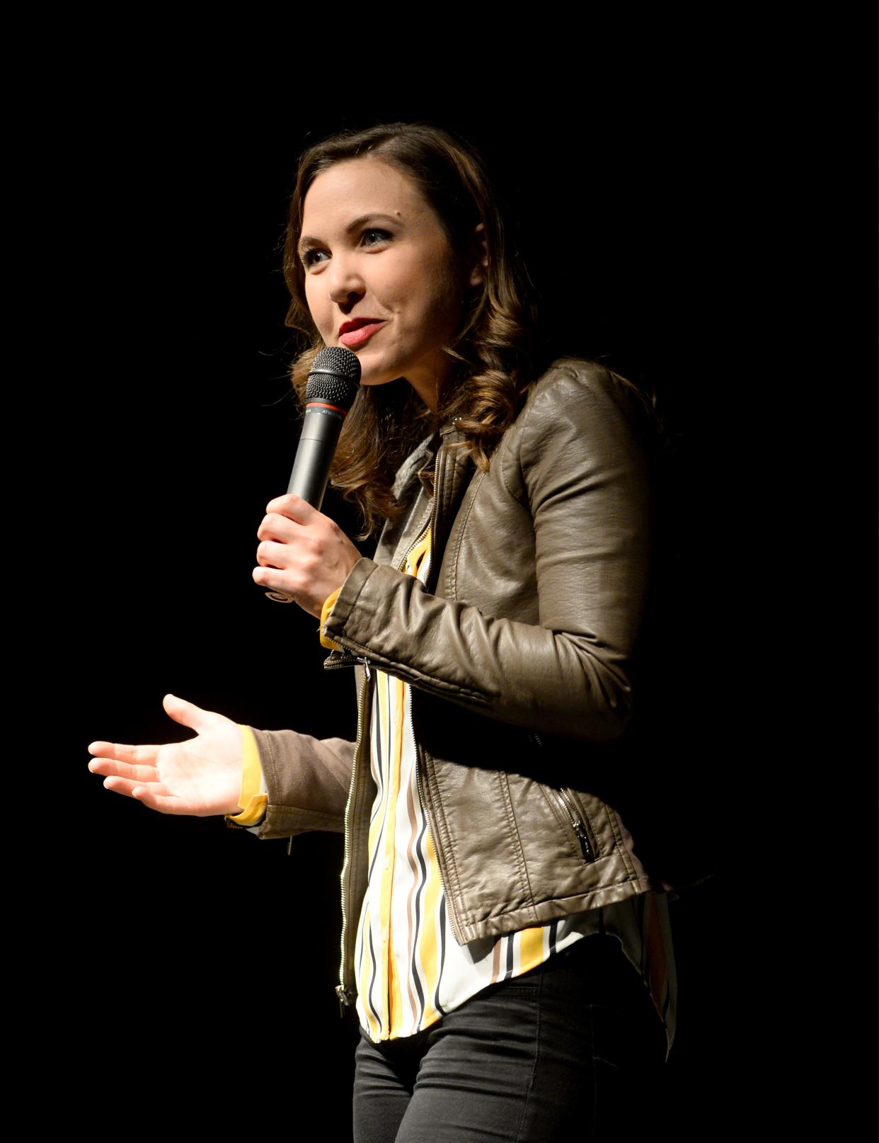 Comedian Taylor Tomlinson entertains the audience during the What Women Want Comedy Night on Friday in the Exhibition Hall.