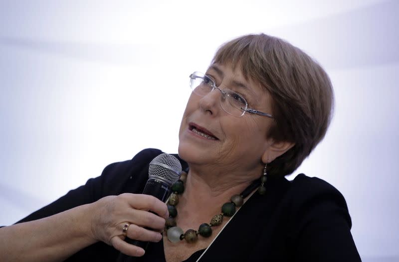 FILE PHOTO: U.N. High Commissioner for Human Rights Michelle Bachelet speaks during a conversation with African descent women in San Jose