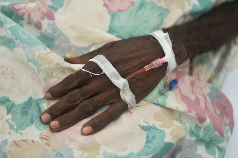 Patients with cholera symptoms receive medical attention in a hospital of field of Samaritan's Purse in Randelle, Haiti