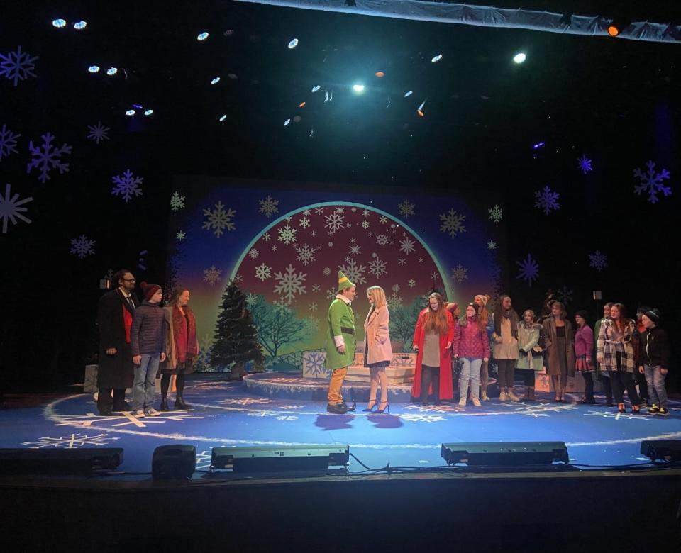 The final dress rehearsal for "Elf The Musical" at the Coralville Center for the Performing Arts, Dec. 8.