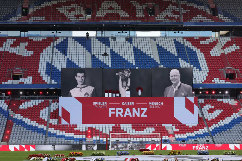 Honorary President of FC Bayern Munich Uli Hoeness Honorary President of FC Bayern Munich gives a speech during the memorial service for the late legendary footballer Franz Beckenbauer in the Allianz Arena. Christian Charisius/dpa