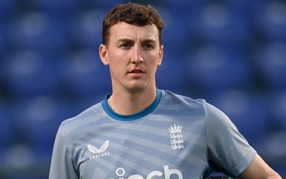 Harry Brook of England during a nets session