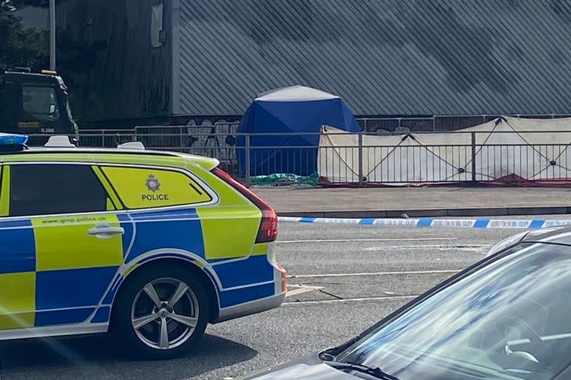 A forensic tent was put up by Regent Road