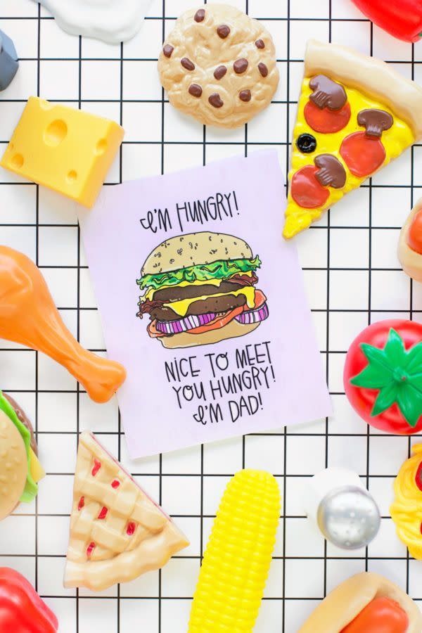printable fathers day cards i'm hungry card
