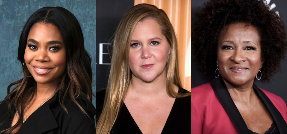 Regina Hall, from left, Amy Schumer and Wanda Sykes will host the 94th Academy Awards.