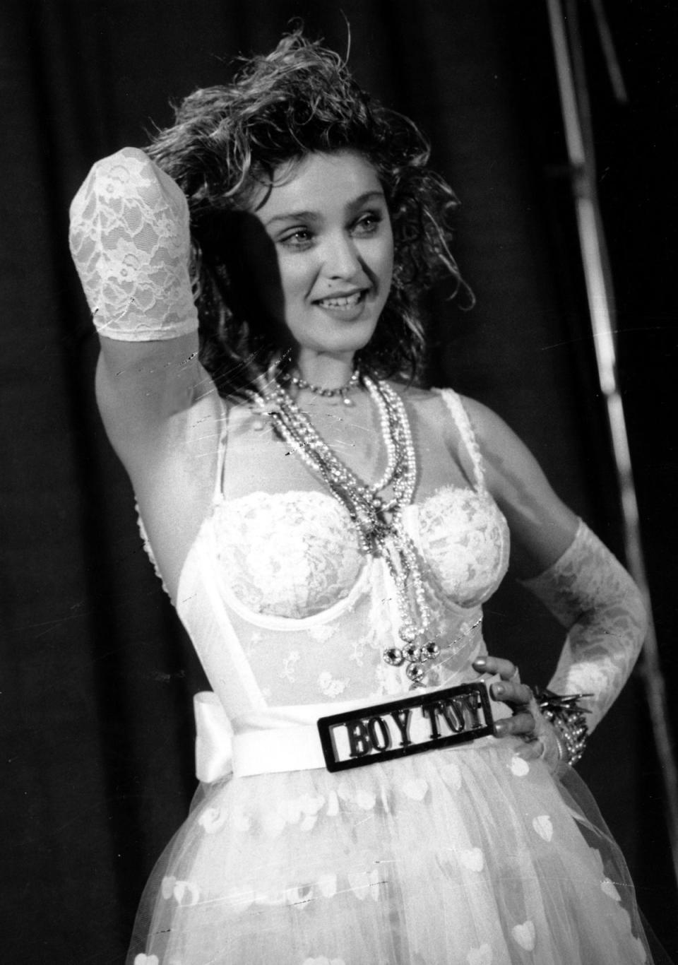 1984: Madonna poses at the MTV Video Music Awards (AP)