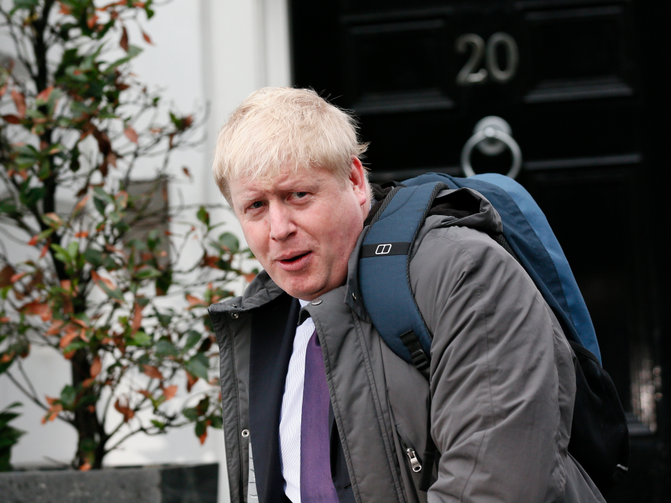 boris johnson brexit backpack