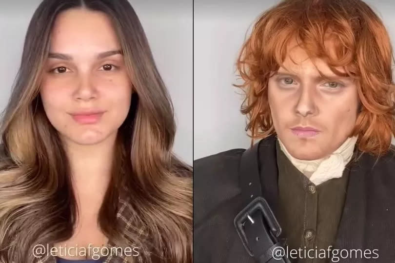 Leticia Gomes transformed herself into Jamie Fraser