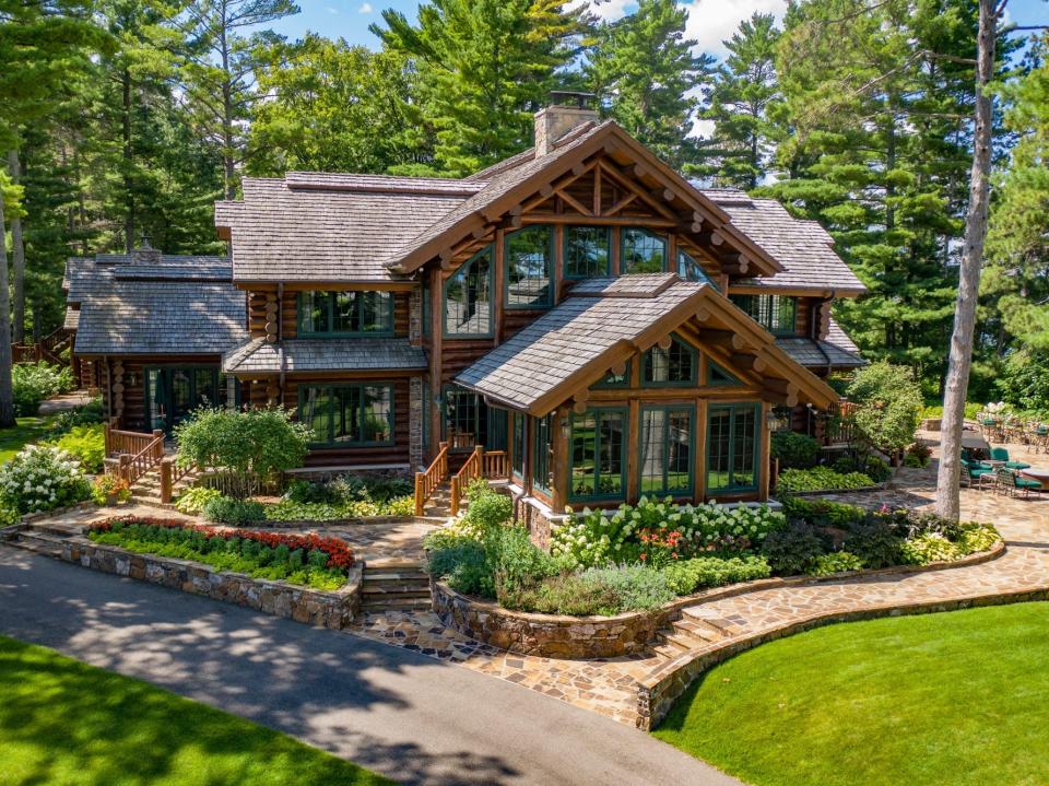 house in a densely wooded area of Minnesota