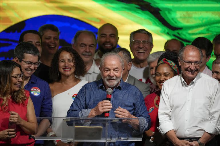 Lula da Silva, durante su primer discurso tras el triunfo en el ballottage