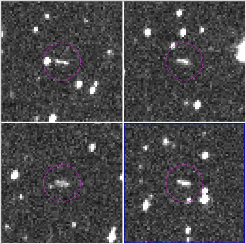 These are the discovery observations of asteroid 2018 LA from the Catalina Sky Survey, taken June 2, 2018. About eight hours after these images were taken, the asteroid entered Earth's atmosphere and disintegrated in the upper atmosphere near Botswana, Africa. / Credit: NASA / JPL