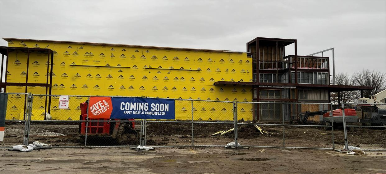 Dave & Buster's in West Des Moines under construction on March 8, 2023.