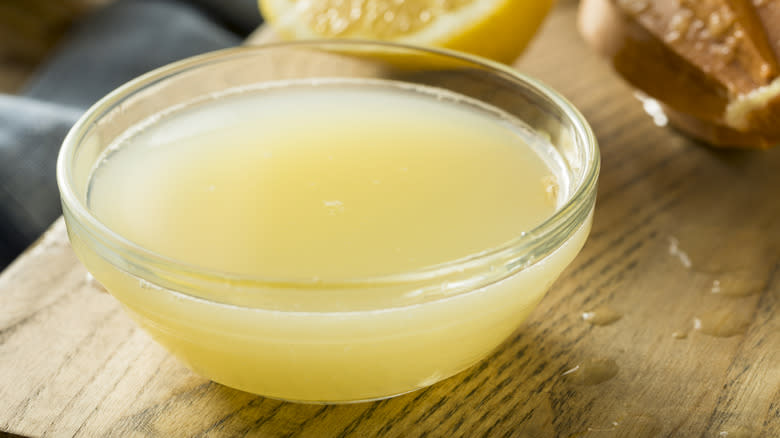 bowl of lemon juice