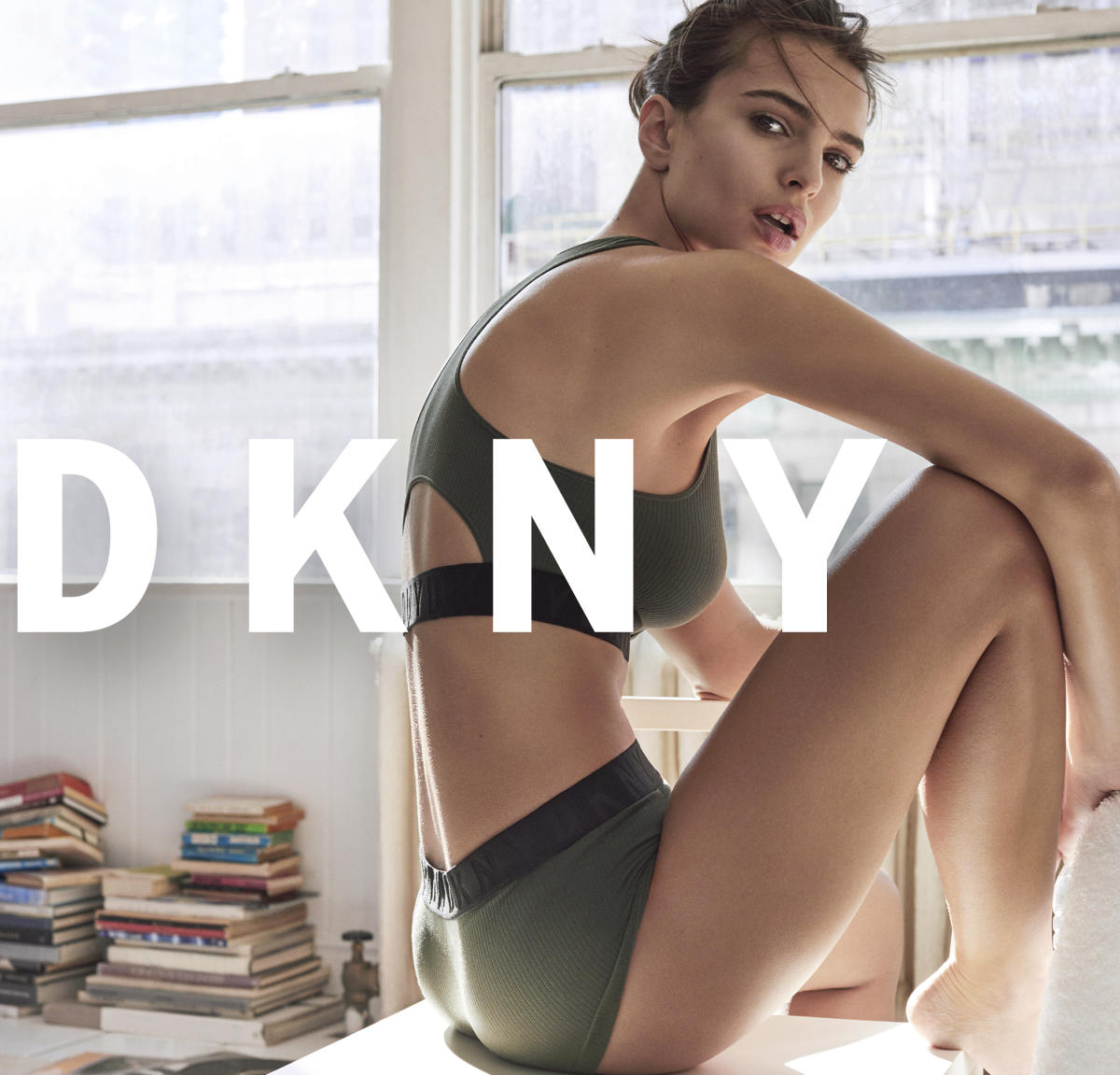 Emily Ratajkowski Wears Lingerie in Fall 2018 DKNY Intimates