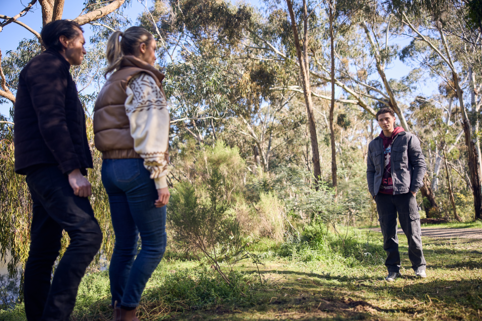 leo tanaka, krista sinclair and eden shaw in neighbours