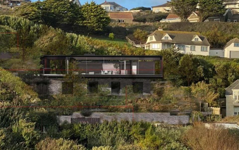 A computer-generated image of Blanchett's finished property in north Cornwall