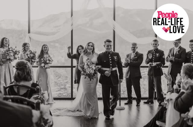 <p>Tori Lynne Photography</p> Janin Pierce with Faith and Tyler Roberts on their wedding day