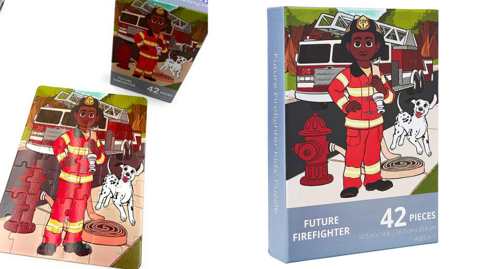 Future Firefighter Kids' Jigsaw Puzzle by Puzzle Huddle (Photo: Amazon)